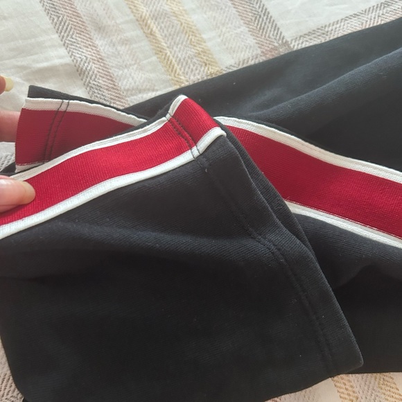 Zara black jogger’s with side red white stripe! Elastic waist - Picture 4 of 4